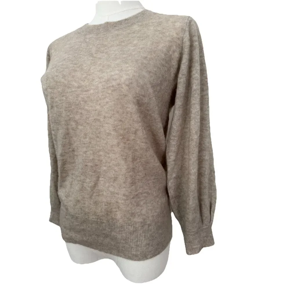 Autumn Cashmere Puff 3/4 Sleeve Crew Sweater Size XS